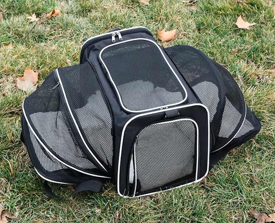 Bolsa de mão, expansiva e respirável para cães e gatos, para viagens incluindo cabine de avião.