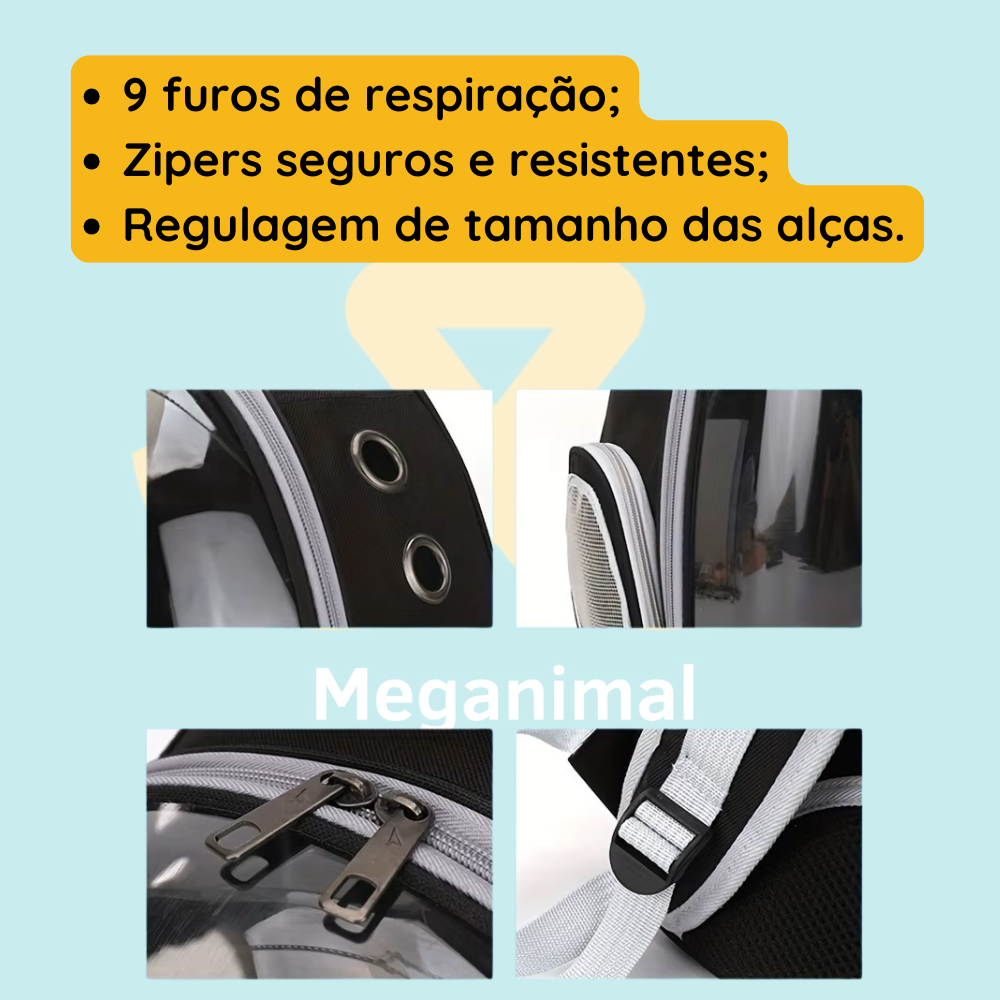 Mochila de Transporte com Visão Panorâmica