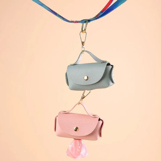 Porta Saquinhos Higiênicos em Couro Ecológico - Poop Bag