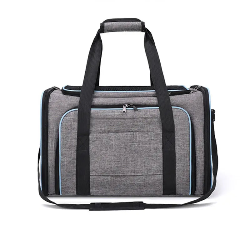Bolsa de mão, expansiva e respirável para cães e gatos, para viagens incluindo cabine de avião.