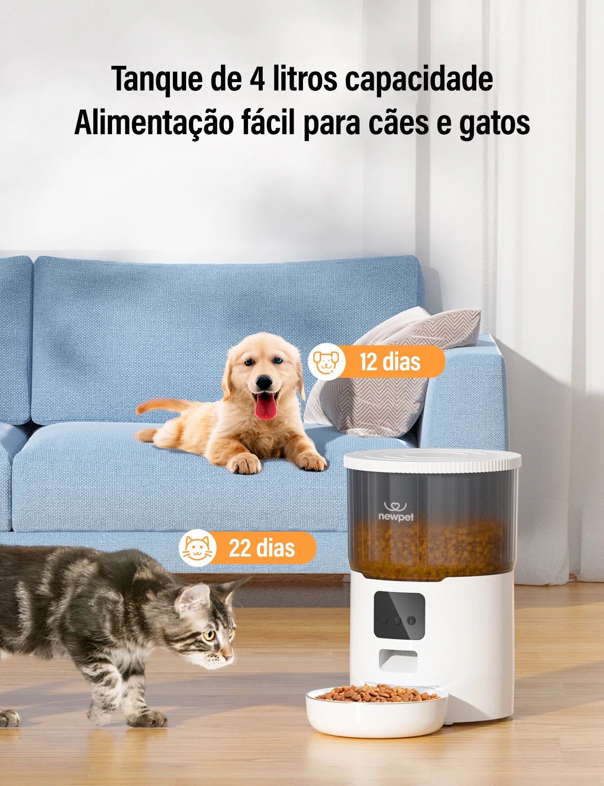 Comedouro Eletrônico 4 litros com Wifi