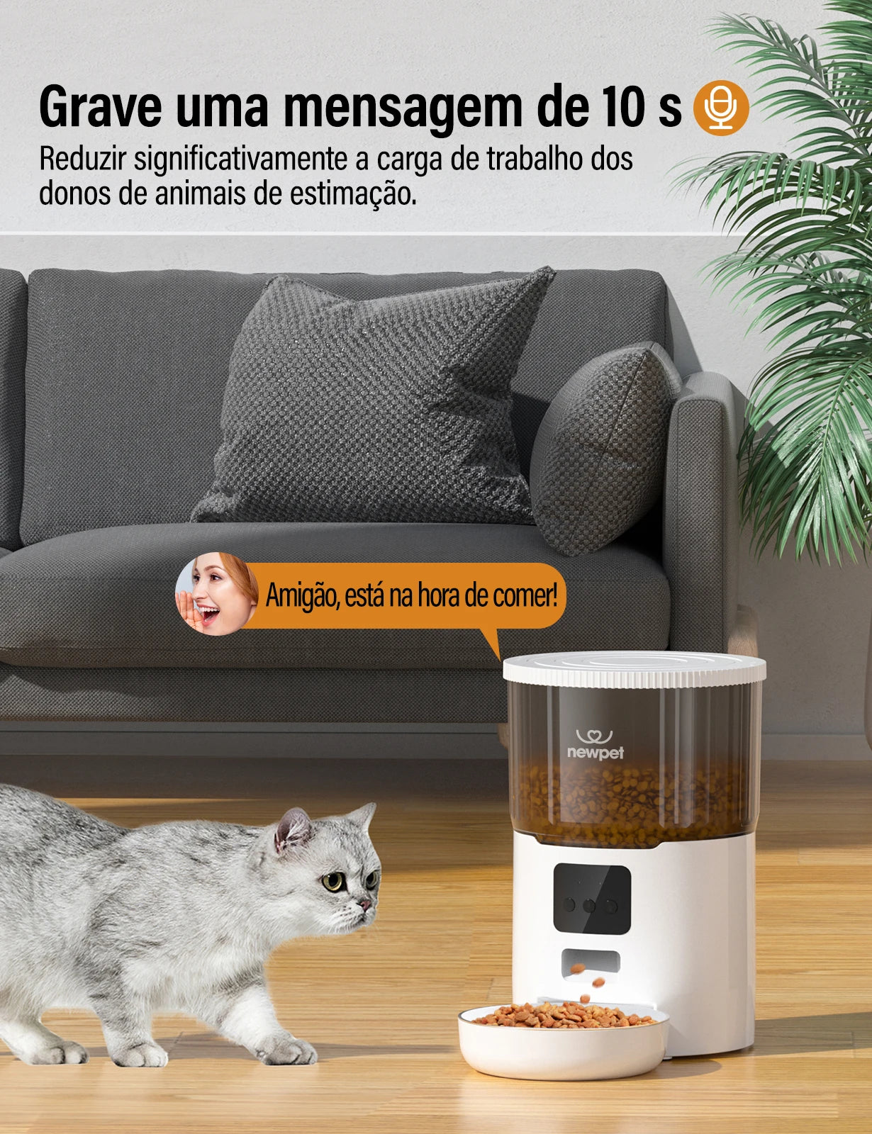 Comedouro Eletrônico 4 litros com Wifi