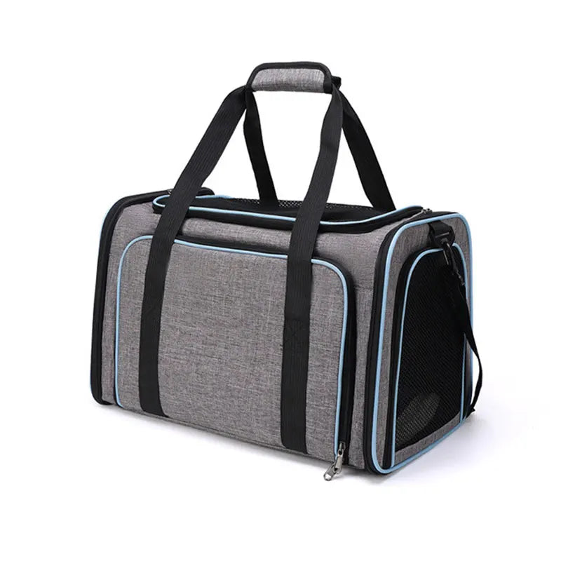 Bolsa de mão, expansiva e respirável para cães e gatos, para viagens incluindo cabine de avião.