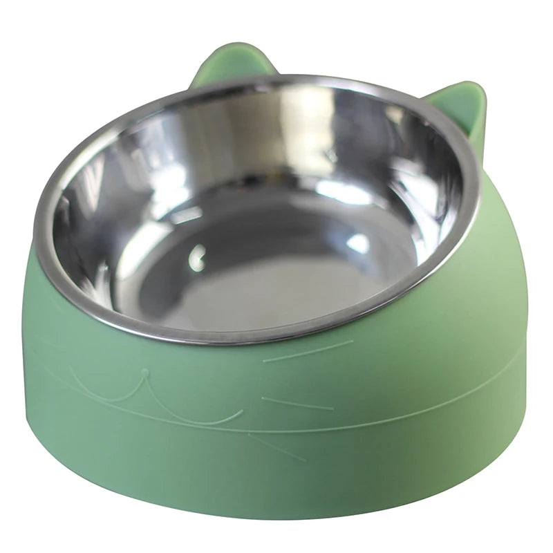 Comedouro/Bebedouro em Inox com Angulação para Gatos