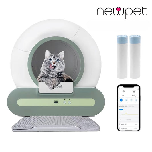 Caixa de Areia Autolimpante para Gatos - 65 litros